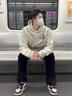 魯雅爾 Kitty貓紐扣連帽衛(wèi)衣女秋季新款美式重磅長袖上衣寬松情侶外套潮 花灰色 常規(guī)款 L 曬單實(shí)拍圖