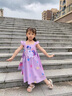 G.DUCKKIDS小黃鴨小馬寶莉公主裙女童連衣裙夏季獨(dú)角獸翅膀飛袖兒童吊帶裙子 粉色碧琪 120 建議5~6歲【110-120cm】cm 曬單實(shí)拍圖