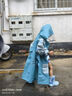 kocotreekk樹(shù)兒童雨衣寶寶男童女小學(xué)生小童雨披幼兒園雨具分體斗篷式 曬單實(shí)拍圖