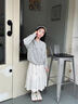 女童裙子套裝春裝2025新款洋氣兒童毛衣女孩大童時(shí)髦春秋衣服韓系 套裝（開(kāi)衫毛衣+半身裙） 150 曬單實(shí)拍圖