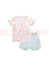 拉比嬰兒衣服兒童內(nèi)衣套裝夏季薄款男女寶寶短袖內(nèi)衣褲 淺杏66 曬單實(shí)拍圖