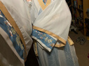 卡輯漢服女中國(guó)風(fēng)仙氣晉制刺繡交領(lǐng)齊腰襦裙古風(fēng)成人學(xué)生 【鶴云歸】藍(lán)色三件套 L 曬單實(shí)拍圖