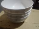 斯凱綈（Sky Top）面碗陶瓷米飯碗骨瓷湯碗純白家用酒店餐具6英寸奧碗4件套裝 曬單實拍圖