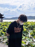 至濤夏季套裝搭配美式潮牌純棉短袖t恤男寬松潮流日系工裝短褲兩件套 T444白【短T】 XL 曬單實拍圖