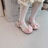 G.DUCKIDS2025小黃鴨夏季lolita伴娘鞋蘿莉公主小皮鞋女童洛麗塔鏤空高跟鞋 粉紅色 31 碼/內(nèi)長19.6cm 曬單實拍圖