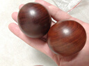 玄同木質(zhì)健身球崖柏酸枝黑檀綠檀保健球 老年人禮物轉球紅木手球 血檀5cm 曬單實(shí)拍圖