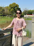 俞兆林媽媽裝夏季T恤國風(fēng)中式中老年女裝婆婆短袖小衫 Y52T227 曬單實(shí)拍圖