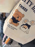 小熊帆布包女學(xué)生便攜上班帆布兜手提包手拎便當帆布袋 三只小熊（帶按扣） 曬單實拍圖