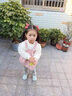 G.DUCKKIDS小黃鴨童裝女童春秋套裝25新款嬰幼兒童衣服寶寶禮服公主裙三件套 粉紅色l三件套 100 cm 曬單實(shí)拍圖