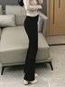 塔馳密司休閑褲女2025新款小個(gè)子高彈時(shí)尚夏季長(cháng)款微喇褲子 氣質(zhì)黑 S 曬單實(shí)拍圖