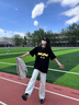 FREDRICAL25夏季新款美式高街bf風(fēng)復(fù)古短袖t恤女寬松百搭oversize潮流上衣 藏青色 M 建議100斤內(nèi) 曬單實(shí)拍圖
