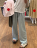 班尼路（Baleno）奶芙山本褲女2025新款百搭慵懶薄款休閑褲女柔順肌理女裝闊腿褲子 曬單實(shí)拍圖