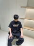 Cebrodz法國 美式高街潮牌短袖t恤男夏季復(fù)古休閑水洗做舊小眾痞帥體恤 水洗黑灰色 L 曬單實拍圖