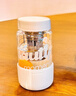 樂扣樂扣（locknlock）2025網紅水杯新款高硼硅玻璃杯女高顏值茶水分離泡茶杯子刻度 600ml紫色硅膠長茶倉玻璃杯 曬單實拍圖