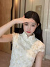 泰勒馬丁香檳色新娘旗袍敬酒服2025新款新中式結(jié)婚訂婚領(lǐng)證登記婚禮服 QP02 M 曬單實(shí)拍圖