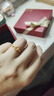 周六福  黃金戒指女款足金琺瑯活口春日桃花指環(huán) 計(jì)價(jià)T七夕禮物 16號(hào)-2.62g 曬單實(shí)拍圖