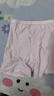 笛莎童裝兒童安全褲女童夏季防走光平角打底褲大童四角短褲白+粉130 曬單實(shí)拍圖