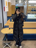 潮衣控2025冬季新款羽絨服鴨絨女加長款超長加厚過膝到腳踝東北超厚 米白色 S 曬單實(shí)拍圖