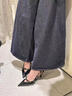 ZARA2025春夏季新品 女鞋 銀色搭扣帶飾尖頭高跟穆勒鞋3209410 80 黑色 37 曬單實拍圖