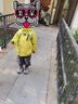ASK JUNIOR【三防】?jī)和馓啄型锛緫敉膺\(yùn)動(dòng)休閑梭織夾克上衣連帽戶外衣服 黃綠色 120 曬單實(shí)拍圖