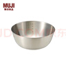 無印良品（MUJI）  不銹鋼 盆 餐具 家用揉面盆洗菜發(fā)面盆  和面盆 料理盆 銀色 L 直徑22*高9.1cm 曬單實拍圖