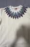 馬登工裝印第安羽毛印花T恤男重磅純棉圓領短袖夏季寬松透氣半袖衫 米白色-微偏黃 （版型寬松） 2XL 曬單實拍圖