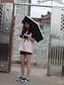 迷你六折太陽傘女防曬黑膠遮陽傘小巧便攜口袋傘膠囊傘晴雨兩用傘 梧桐米【特厚黑膠防曬】 可進口袋 UPF50+專業(yè)防曬 航空合金雙骨架 曬單實拍圖