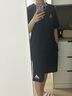 阿迪達(dá)斯短袖套裝夏季運(yùn)動(dòng)吸濕排汗跑步速干短袖短褲兩件套 黑/金 2XL 曬單實(shí)拍圖