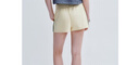 UR2025夏季新款女裝時(shí)尚休閑運動(dòng)風(fēng)撞色拼接短褲UYY650037 淺黃 (偏短) XS 曬單實(shí)拍圖