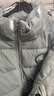 茵曼（INMAN）鴨絨九江羽絨服冬女裝新款休閑立領(lǐng)落肩寬松外套大衣上衣 淡香杏 L 曬單實拍圖