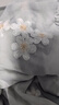 三彩大碼女裝2025春季新款浪漫V領(lǐng)繡花連衣裙長裙收腰胖MM 薄荷綠花卉 M 160/88B 曬單實拍圖