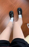 小野和子【楊冪同款】光腿神器雙層絲襪女秋冬季加絨保暖肉色打底褲連褲襪 曬單實(shí)拍圖