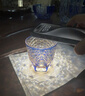 VIANASA'S江戶切子藍雛菊手工雕刻威士忌酒杯水晶玻璃杯高端洋酒杯送人禮盒 藍雛菊（單只禮盒裝） 280ml 1只 曬單實拍圖