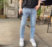 花花公子（PLAYBOY）新款高端男士牛仔褲秋季新款淺色潮牌修身小腳直筒百搭長(cháng)褲男 1632淺藍色 31 曬單實(shí)拍圖