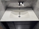 朗德仕巖板熱彎一體盆衛生間洗手盆洗臉盆洗漱盆洗衣定制酒店單盆 80*50cm純白單盆 【送下水器】 曬單實(shí)拍圖