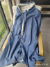 繪自然 復古漢服男成人裝中國風長款刺繡斗篷冬季加絨連帽保暖披風 藍色加絨（僅披風）均碼 曬單實拍圖