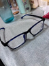 明月鏡片 配鏡近視眼鏡阿塔那青少年方框鏡架超輕TR配有度數眼鏡 A804 C2亮黑+藍 配1.56明月日常通用鏡片 曬單實(shí)拍圖