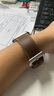 美定適用蘋果ultra2真皮applewatch10X手表表帶iwatchs9/8/7654SE復古粗獷男小眾高檔粒面牛皮手工制作 復古質感 - 棕色鈦扣 49/45/46/44MM 曬單實拍圖