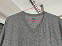 七匹狼3件裝純棉短袖男T恤打底衫夏季薄款運動(dòng)吸汗衫全棉透氣半袖老頭衫 100%棉【V.領(lǐng)】白色+白色+灰色 XL (175) 推薦130斤-150斤 曬單實(shí)拍圖