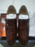 老人頭（laorentou）皮鞋男2025冬季新款男士正裝鞋漆皮透氣男鞋婚鞋商務(wù)鞋 套腳平跟款-酒紅色 39 曬單實(shí)拍圖