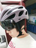 洛克兄弟（ROCKBROS） 騎行頭盔帶風(fēng)鏡一體男女山地車公路車安全帽眼鏡騎行裝備 透氣款-紫色（灰色鏡片+帽檐） L碼（58-62cm） 曬單實(shí)拍圖