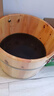 京東物流 手提泡腳桶木桶木質(zhì)洗腳桶實(shí)木足浴桶家用腳盆泡腳盆 原色25cm手提足浴桶-有蓋 曬單實(shí)拍圖