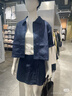 無(wú)印良品（MUJI）女式 漢麻混 牛仔短袖襯衫女士襯衣外套25年夏季丹寧回潮BC2N6A5S 藏青色 M (160/84A) 曬單實(shí)拍圖