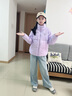 波司登（BOSIDENG）25年冬新款羽絨服男女兒童5A抗菌4防寬松立領(lǐng)外套T250246910DS 浪漫紫|6197 150 /72 約 140-150cm 36kg 曬單實(shí)拍圖
