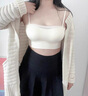 JERRIE MOCK美背抹胸內(nèi)衣女2025新款防走光夏季薄款無鋼圈文胸罩細(xì)肩帶裹胸 乳白抹胸 75B AC/34ABC【抹胸防走光0.5cm】 曬單實(shí)拍圖