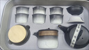 津盼旅行茶具套裝帶茶杯茶盤(pán)禮盒送禮戶(hù)外便攜陶瓷收納包整套功夫茶具 漸變提梁壺套裝【灰皮包】 曬單實(shí)拍圖