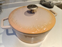 Breguet琺瑯鑄鐵鍋平底雙耳煲湯鍋炒鍋燉鍋煲飯煮鍋電磁爐結(jié)婚喬遷禮物 【新色上市】扶光柚 24cm 曬單實拍圖