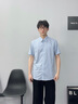 九牧王【天絲棉麻 DP免燙商】男裝短袖襯衫2025夏款男士商務(wù)休閑襯衫 標(biāo)準(zhǔn)版+天藍(lán)色+TC2EXX20310 40 (175/92A) 曬單實(shí)拍圖