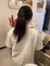 歐穎慕女童運(yùn)動(dòng)套裝夏裝潮中大童女裝夏季9兒童T恤牛仔褲兩件套女孩衣服 米白色(短袖) 160cm(160cm) 曬單實(shí)拍圖