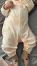 婧麒嬰兒連體衣新生兒衣服純棉春秋款套裝打底寶寶春裝哈衣爬爬服 暗花西瓜 66cm 曬單實(shí)拍圖